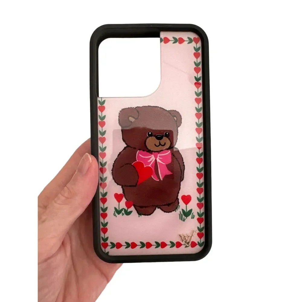 Wildflower - Danielle Guizio Teddy Bear iPhone 13 Pro Phone Case in Pink